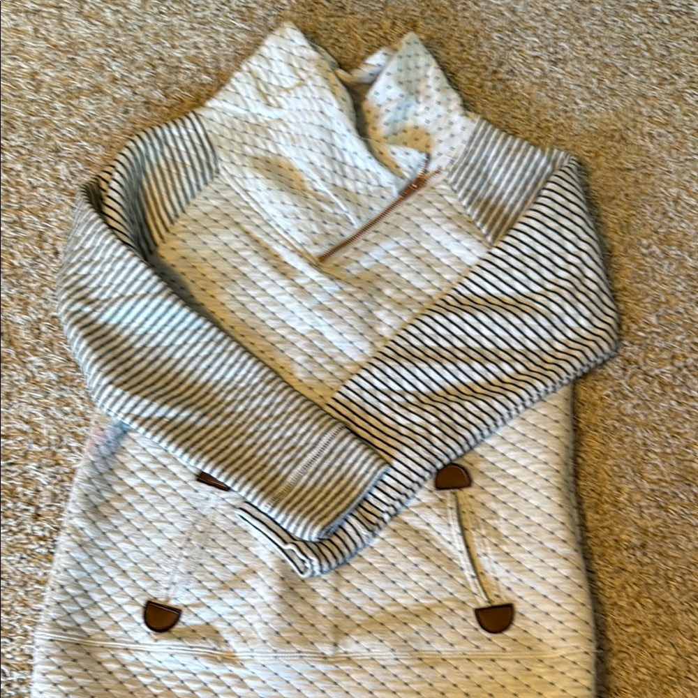 Maurices Black and White Cowl Neck Sweater